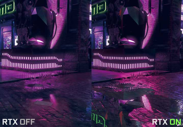 NVIDIA RTX(レイトレ)のビフォーアフター画像