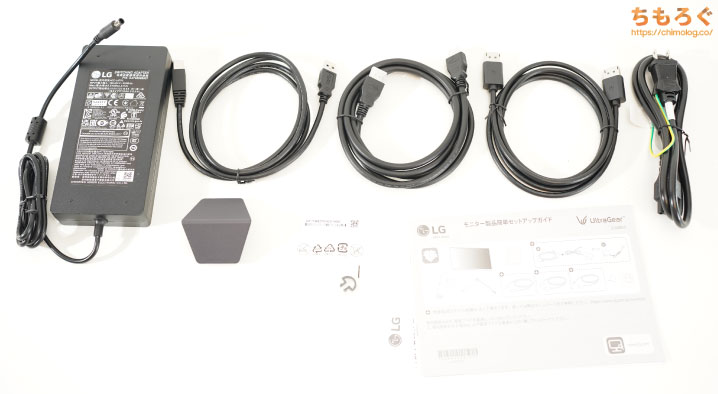 LG 32GQ950-Bをレビュー（付属品）