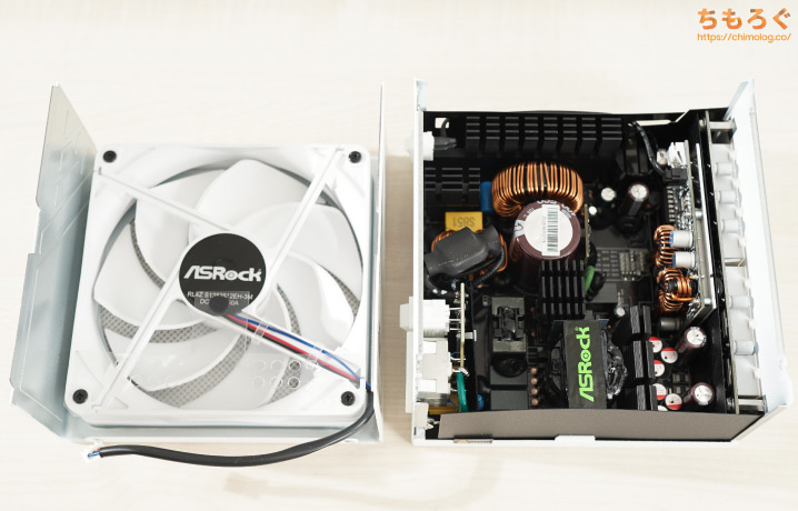 ASRock Steel Legend SL-850GWの腑分け写真(中身)